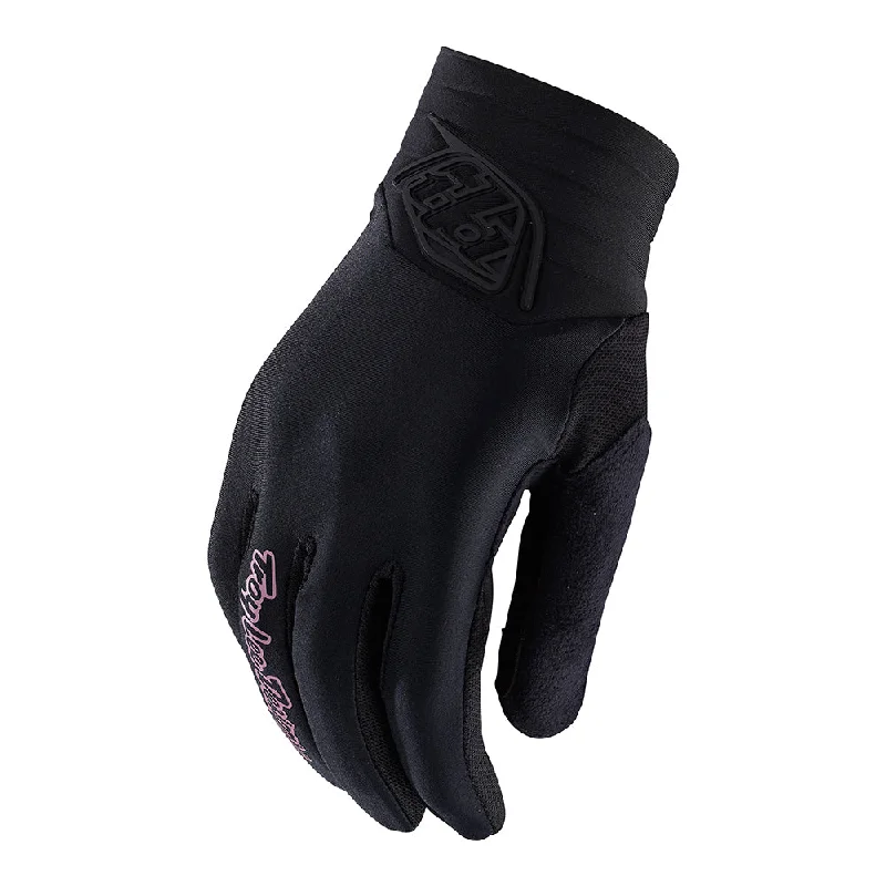 Customizable ski masks for kids-Womens Luxe Glove Solid Black