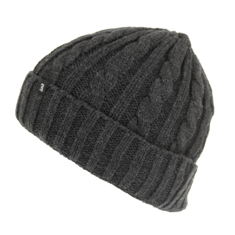 Premium ski wax kits-Cable Knit Beanie Hat - Dark Grey -  Wholesale Pack