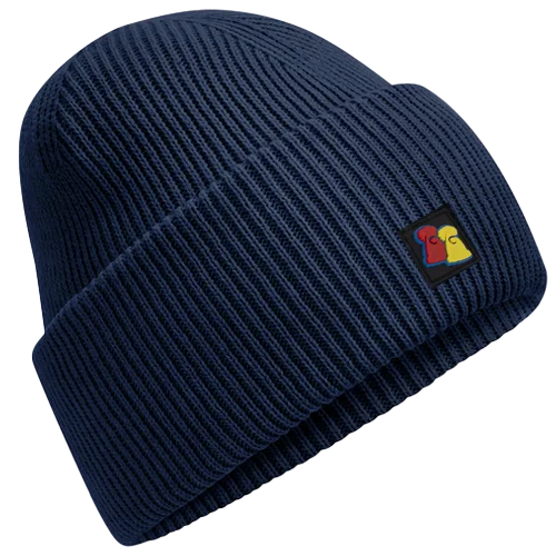 Affordable ski wax for freestyle-French Navy Ribbed Beanie