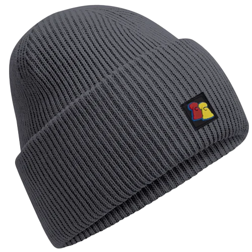 Durable ski bags for kids-Graphite Grey Ribbed Beanie