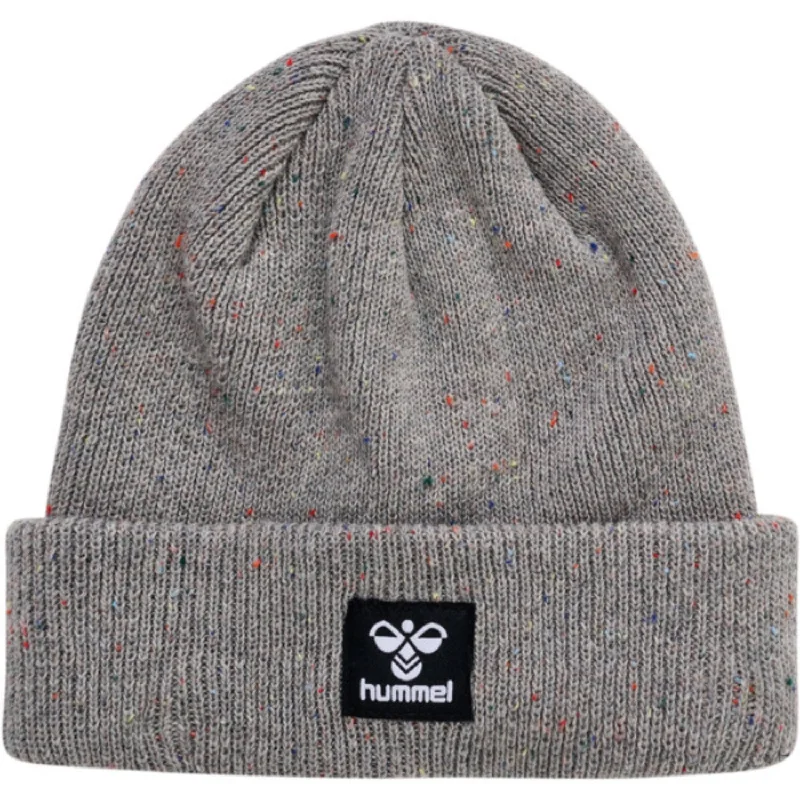 Custom-fit ski pole straps-Hummel Grey Melange Stone Beanie