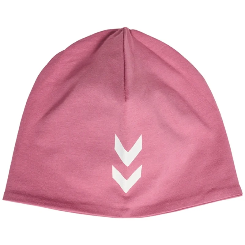 Adjustable ski helmet covers-Hummel Perry Beanie Dusky Orchid