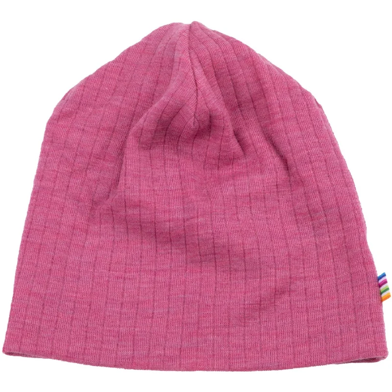 Lightweight ski pole grips-Joha Wool Pink Beanie Hat