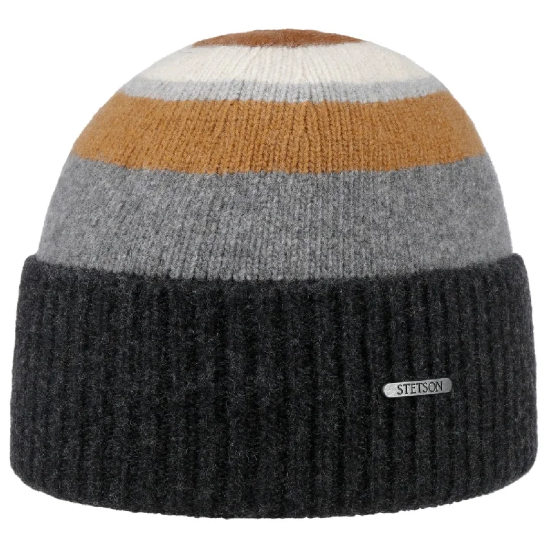 Adjustable ski backpacks-Lascover Wool Beanie with Cuff by Stetson