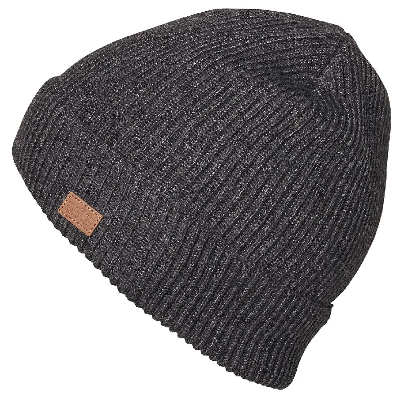 Premium ski socks for warmth-MELTON dark grey melange Basic ribbed hat