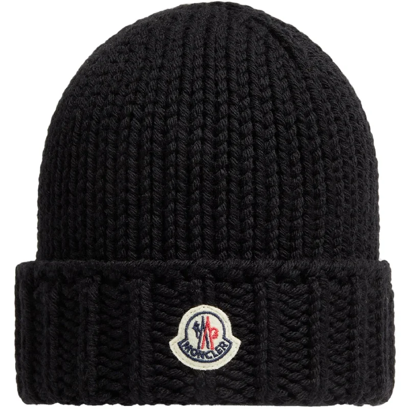 Vintage-style ski pole tips-Moncler Black Hat