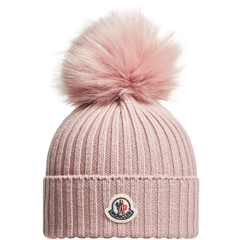 Waterproof ski gloves for adults-Moncler Pink Hat