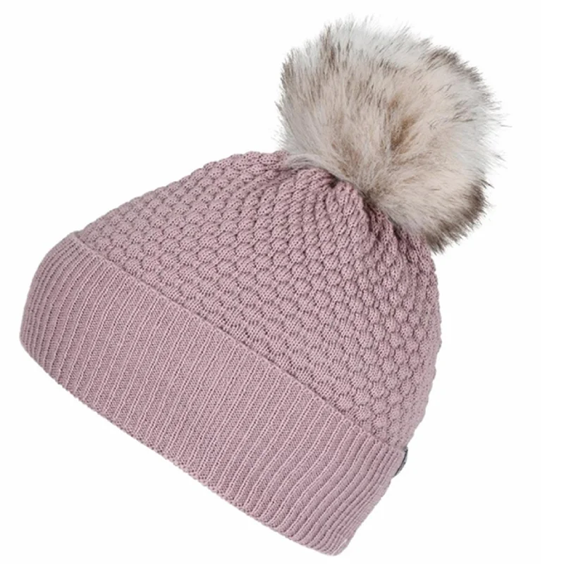 High-performance ski bags-MP 97502 Chunky Oslo Wool Beanie With Fake Fur Wood Rose 188