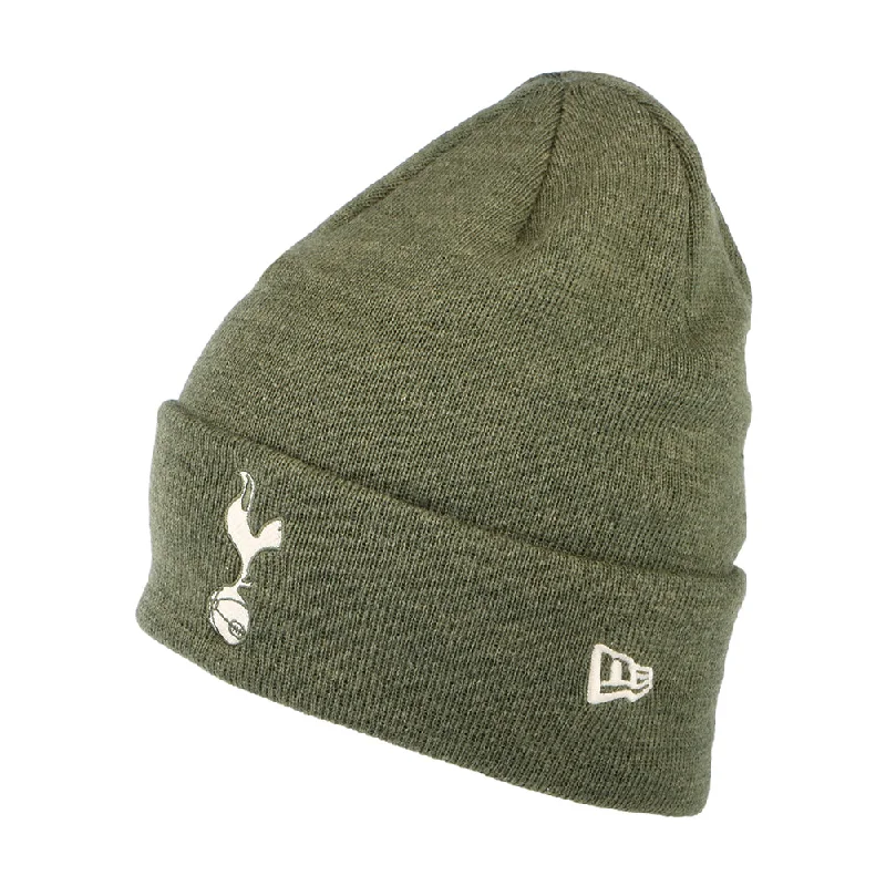 Lightweight ski masks for cold days-New Era Tottenham Hotspur FC Beanie Hat - Seasonal Cuff - Olive