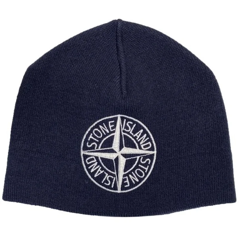 Waterproof ski backpacks-Stone Island Beanie Navy